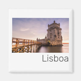 Imán Lisboa Portugal Torre de Belém Vacaciones al atard