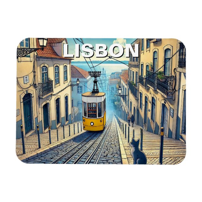 Imán Lisboa Portugal Viaje Bica Funicular (Horizontal)