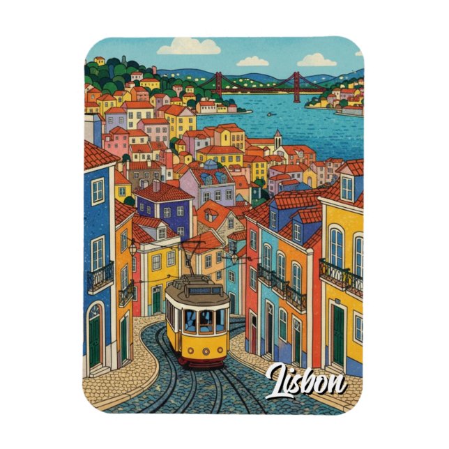 Imán Lisboa Portugal Viajes  (Vertical)
