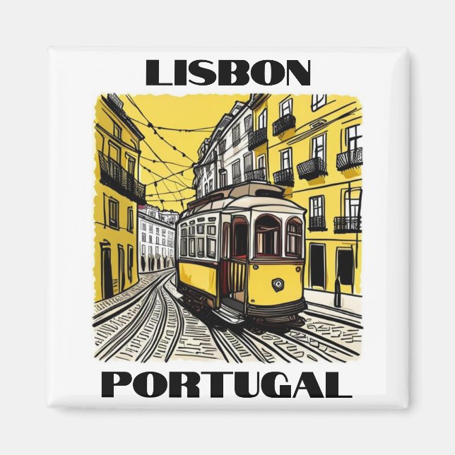 Imán Lisboa, Portugal - Viajes - Magnet (Frente)