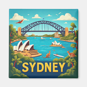 Imán 🌏 Lista de deseos de viaje a Sydney Australia 🌏
