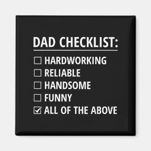Imán Lista de tareas del papá Día del padre gracioso es