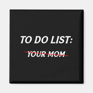 Imán Lista de tareas mamá día de las madres meme chiste