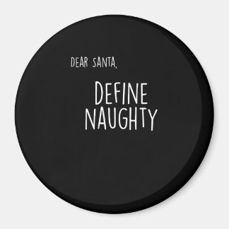 Imán Lista divertida de Navidad: Santa Claus travieso o