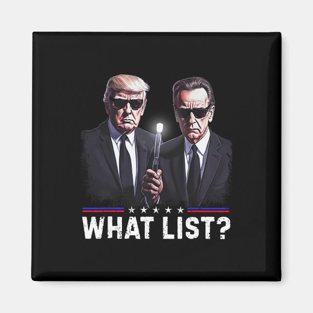 Imán Lista divertida de Trump (Frente)