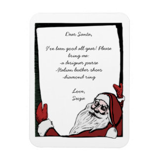 Imán Lista editable de querido amigo de Santa Wish