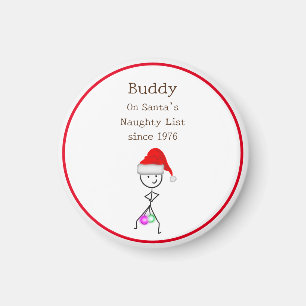 Imán Lista traviesa de Santa