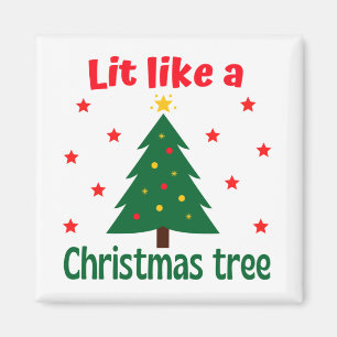 Imán Listo Como Un Árbol De Navidad Navidades