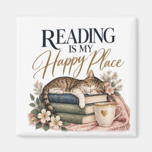 Imán Literario Reading Is My Happy Place