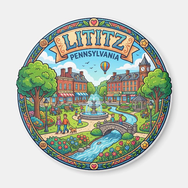 Imán Lititz Pensilvania (Frente)