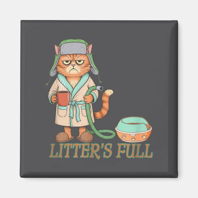 Imán Litters Full Funny Cat Lovers Christmas Funny Gift (Frente)