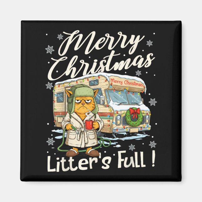 Imán Litter's Full Funny Cat Parody Outfit Sarcastic Ch (Frente)