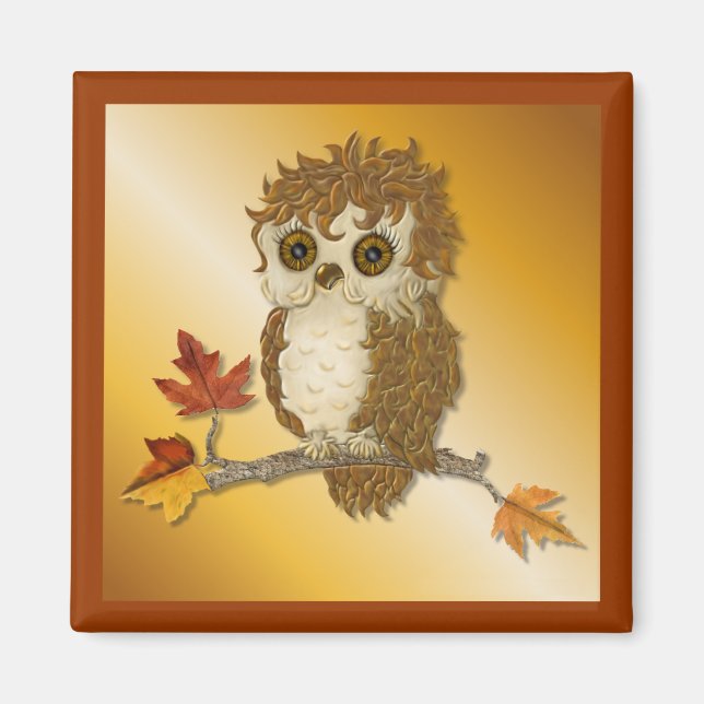 Imán Little Autumn Whoo Owl (Frente)
