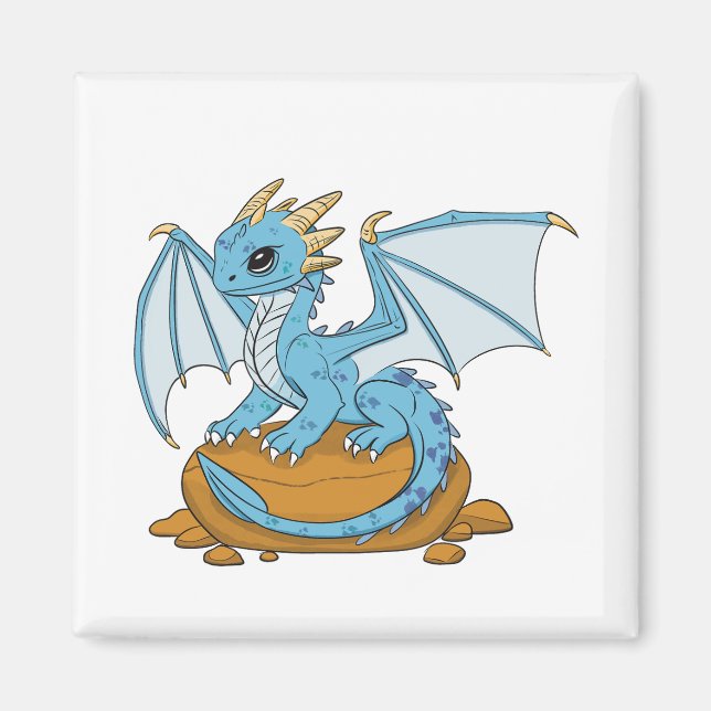 Imán Little Blue Dragon (Frente)