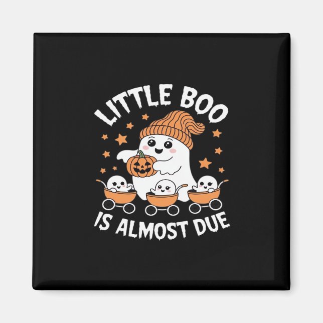 Imán Little Boo Is Almost Due - Halloween Pregnancy Rev (Frente)