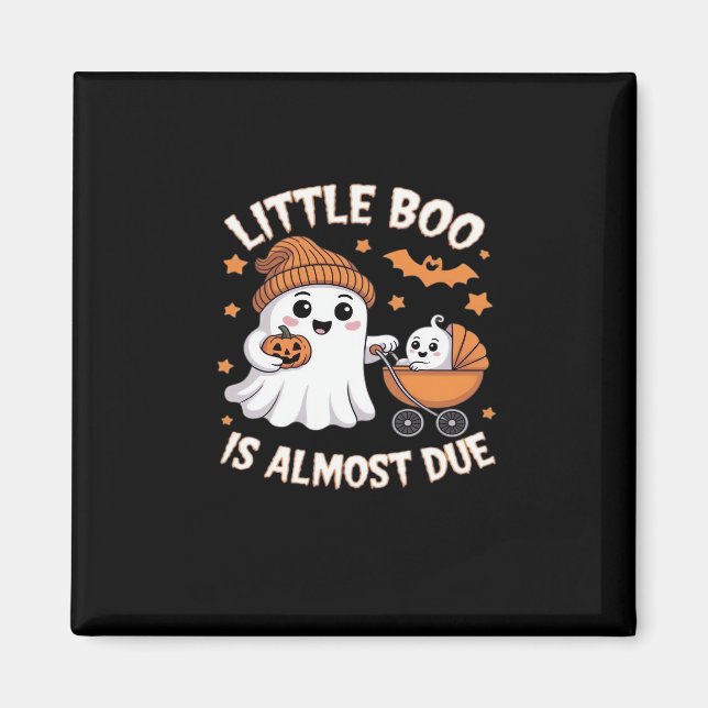 Imán Little Boo Is Almost Due - Halloween Pregnancy Rev (Frente)