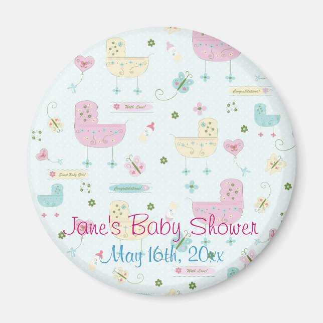 Imán Little Buggy Baby Shower Magnet (Frente)