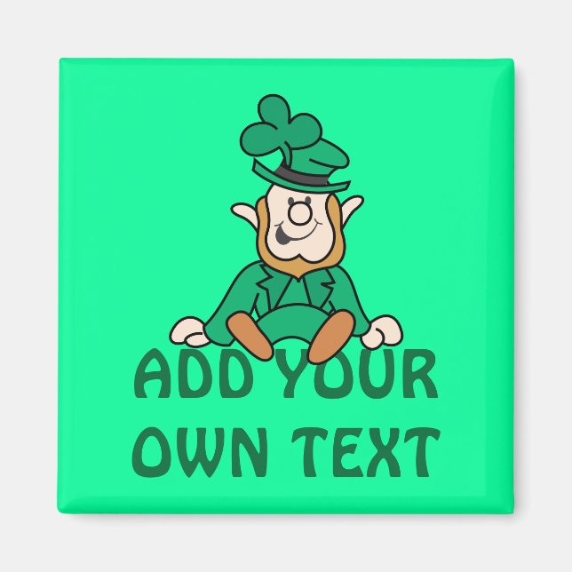 Imán Little Leprechaun - Añadir tu propio texto (Frente)