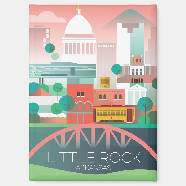 Imán Little Rock, Arkansas Refrigerator Magnet (Anverso)