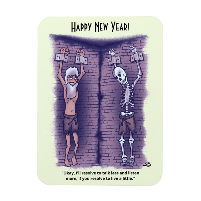 Imán Live A Little New Year's Photo Magnet (Vertical)