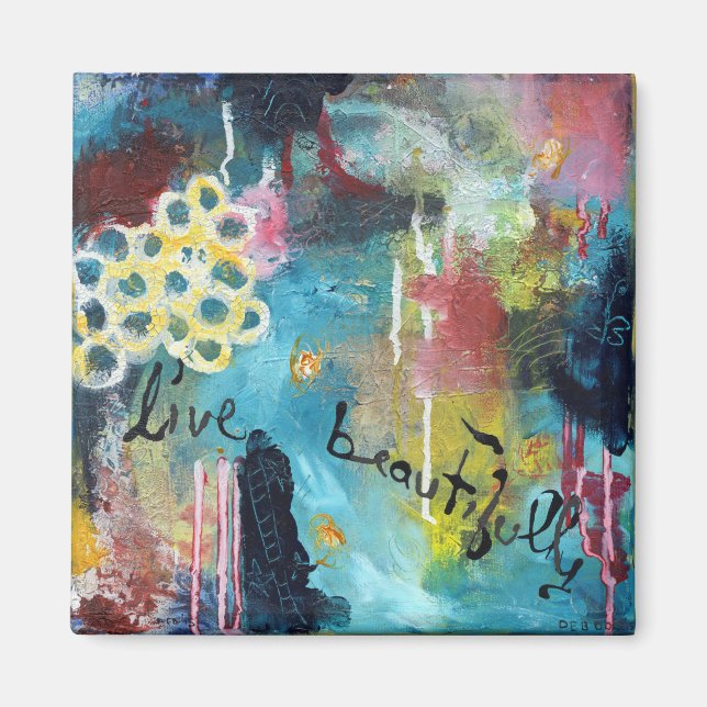 Imán Live Beautifully Magnet (Frente)