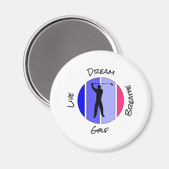 Imán Live, dream, breathe golf (Anverso/Reverso)
