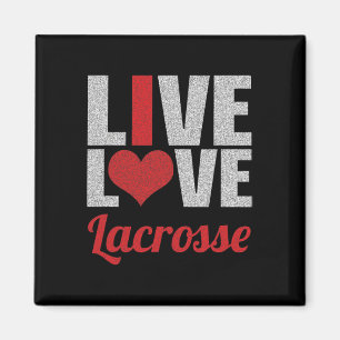 Imán Live Lacrosse Love Lax Player Coach Goalie Stick H