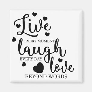 Imán Live Laugh Love