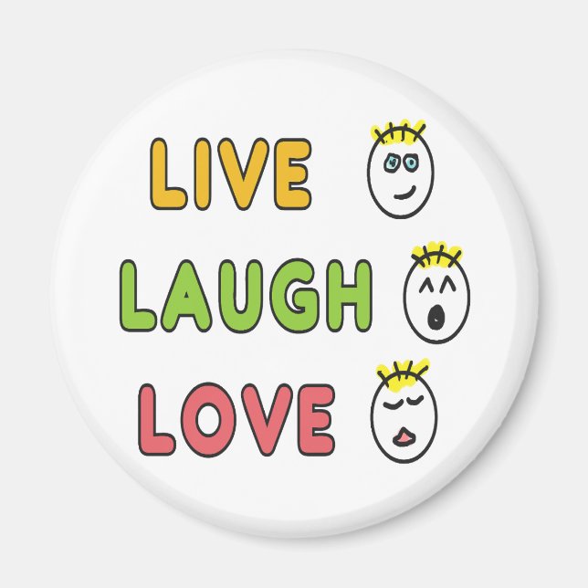 Imán Live Laugh Love (Frente)