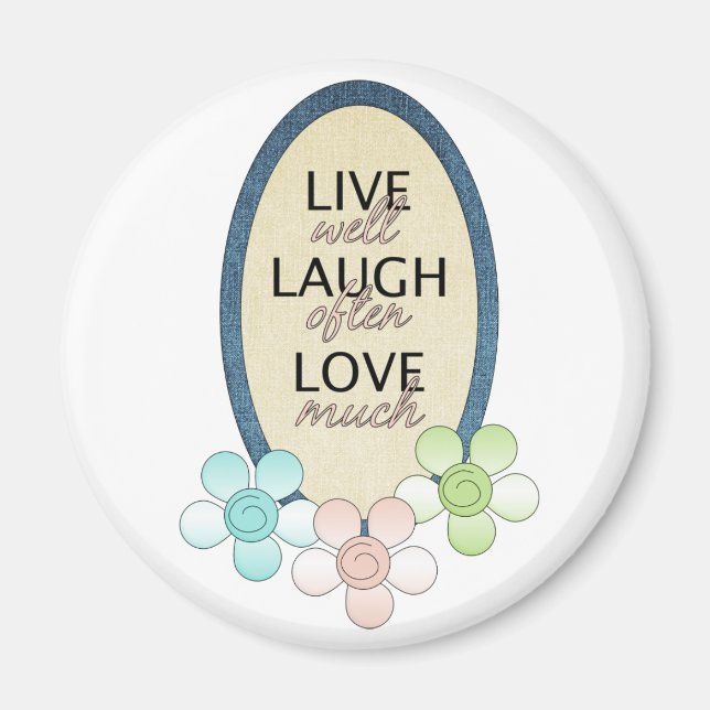 Imán Live Laugh Love Patch (Frente)