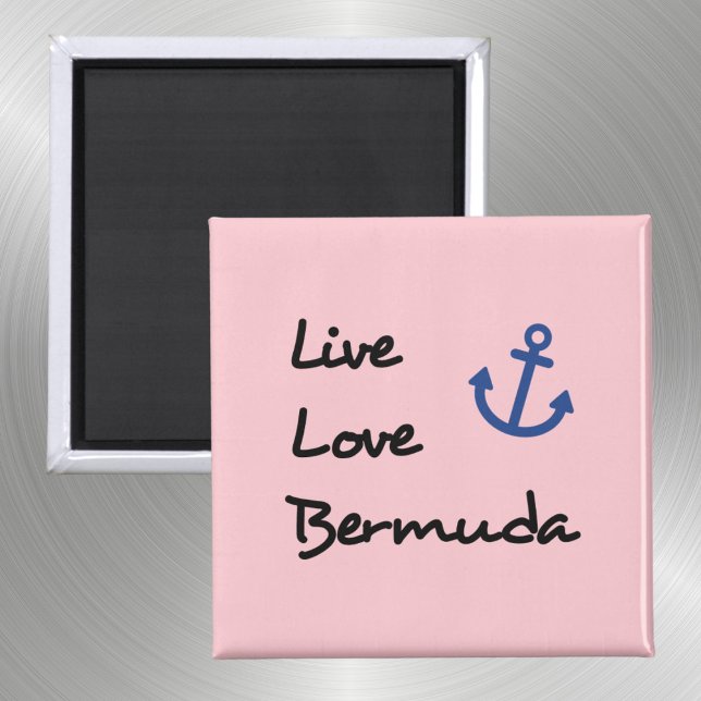 Imán Live Love Bermuda Script Text with Anchor (Subido por el creador)