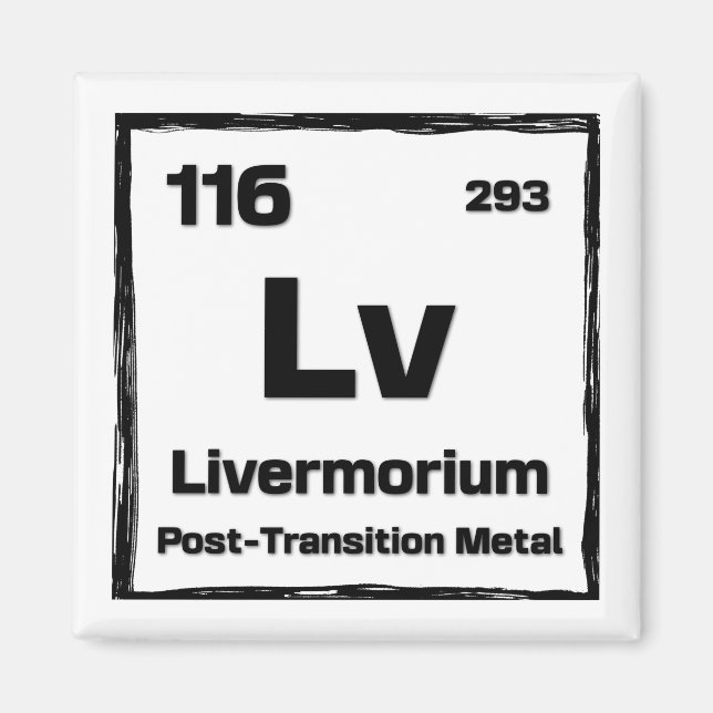 Imán Livermorio (Lv) - Tabla Periódica de los Elementos (Frente)