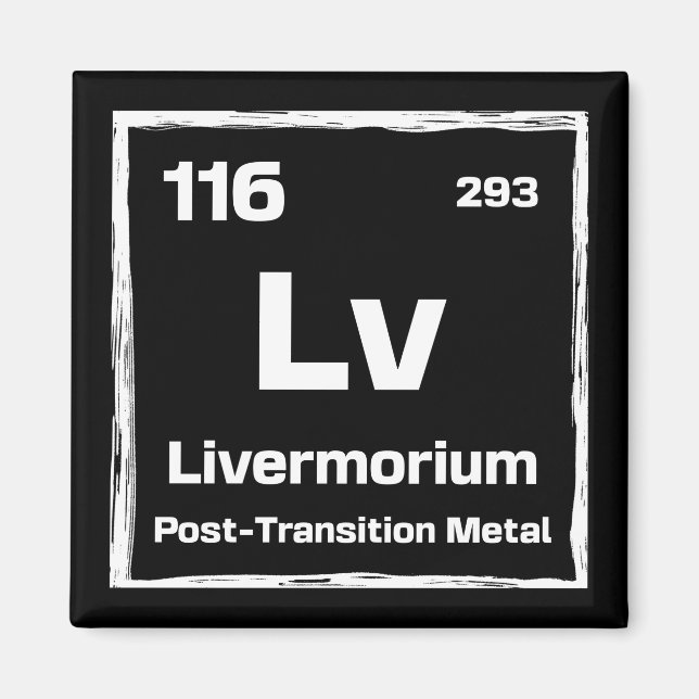 Imán Livermorio (Lv) - Tabla Periódica de los Elementos (Frente)