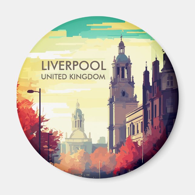 Imán Liverpool Reino Unido Viajes (Frente)