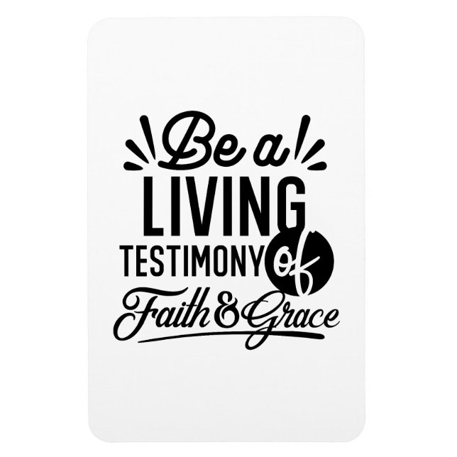 Imán Living Testimony Bible Quote Christian Motivation (Vertical)