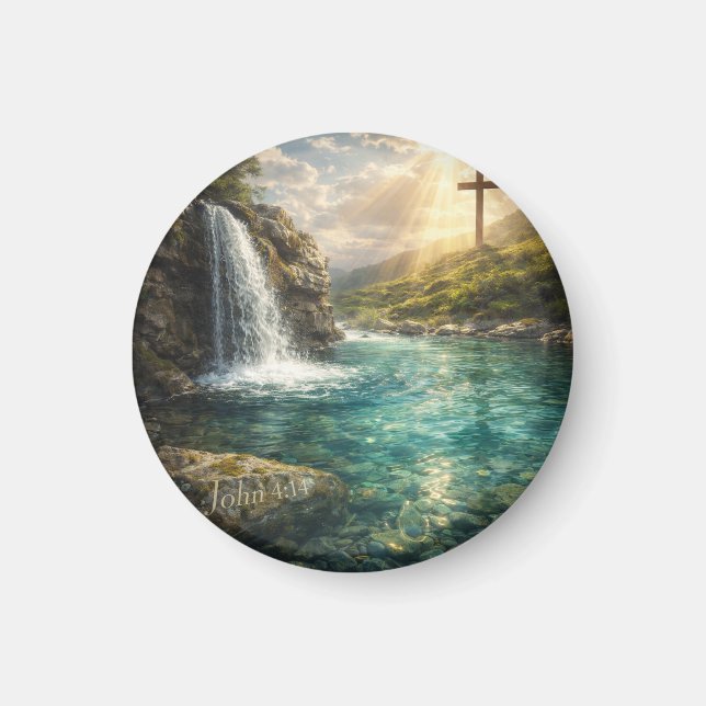 Imán Living Water Christian Wall Art  (Frente)