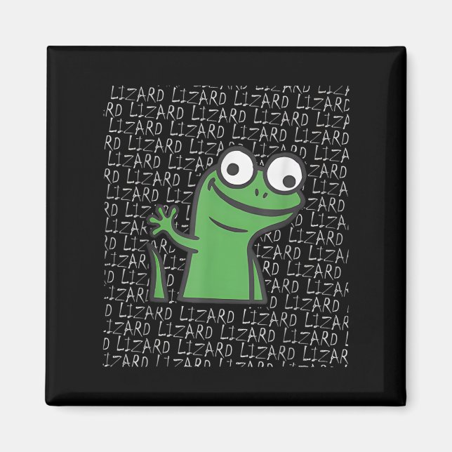 Imán Lizard Lizard Lizard Gracioso Extraño Meme Animal  (Frente)