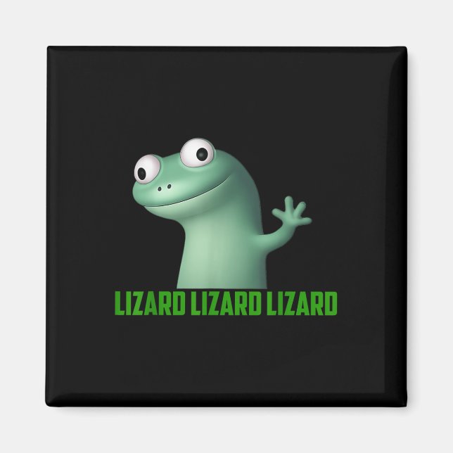 Imán Lizard Meme Lizard Lizard Lizard Gráfica divertida (Frente)