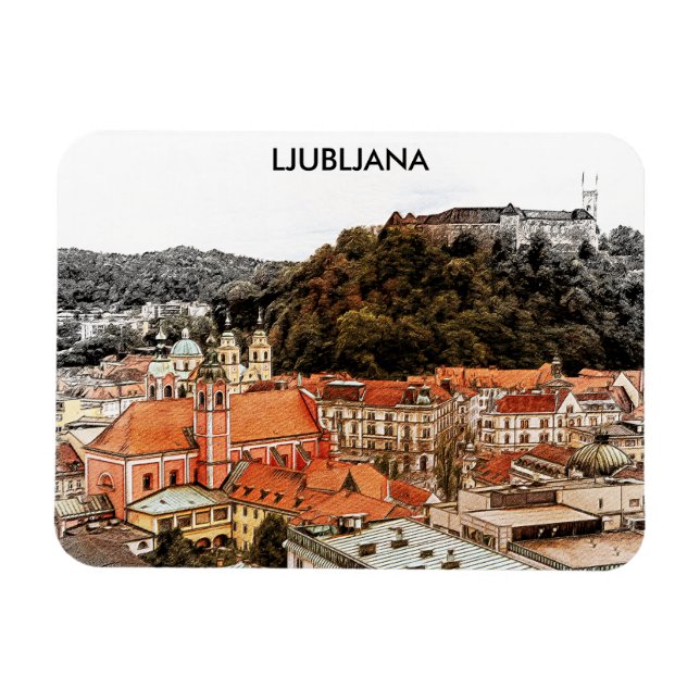 Imán Ljubljana Eslovenia City View (Horizontal)