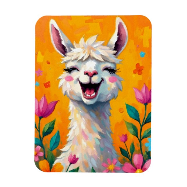 Imán Llama amor en flor (Vertical)