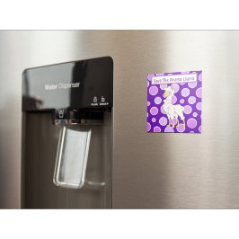 Imán Llama de blanco y moreno a los puntos de la polca