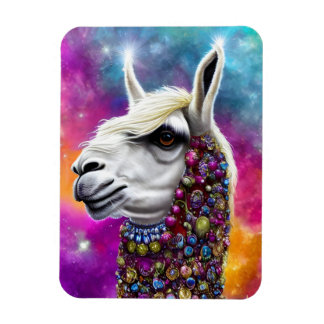 Imán Llama de joyas coloridas