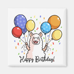 Imán Llama del feliz cumpleaños
