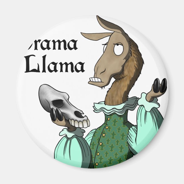 Imán Llama dramática (Frente)