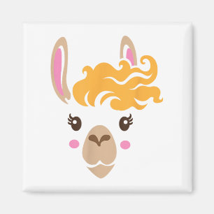 Imán Llama Face Eyelashes Halloween Costume Hairstyle