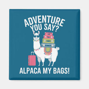 Imán Llama Lindo Te Decir Bolsas Aventura Alpaca