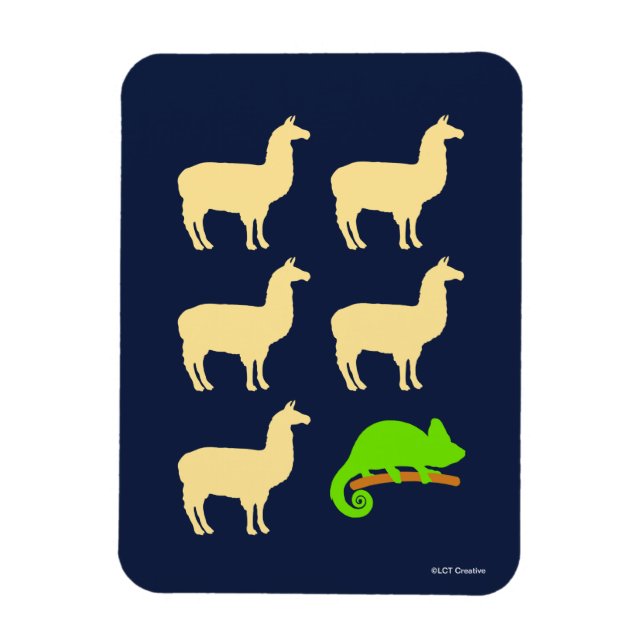Imán Llama Llama Llama Llama Chameleon (Vertical)