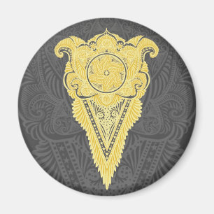 Imán Llama Ornamental Dorada