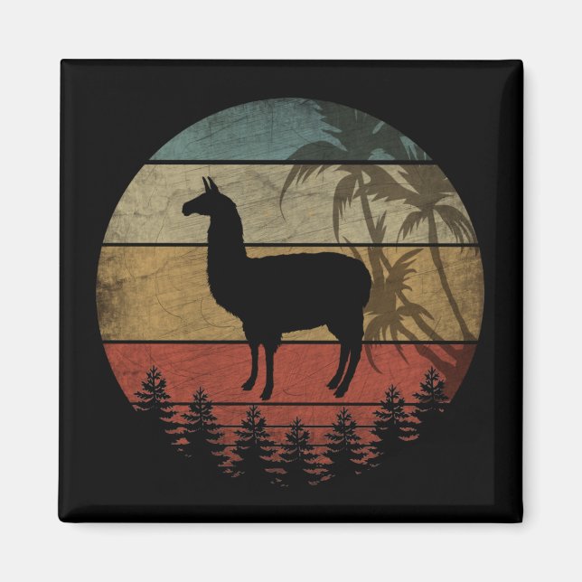 IMÁN LLAMA RETRO ANTIGUA (Frente)