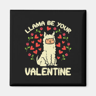 Imán Llama Sé Tu San Valentín Lindo Alpaca Hombres Muje